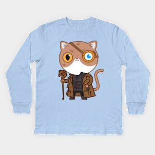 Cat eye meowdy Kids Long Sleeve T-Shirt